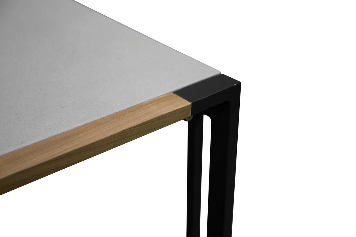 Tuin eettafel Lorenzo - 200x90 cm met een tafelblad van glas en teakhout