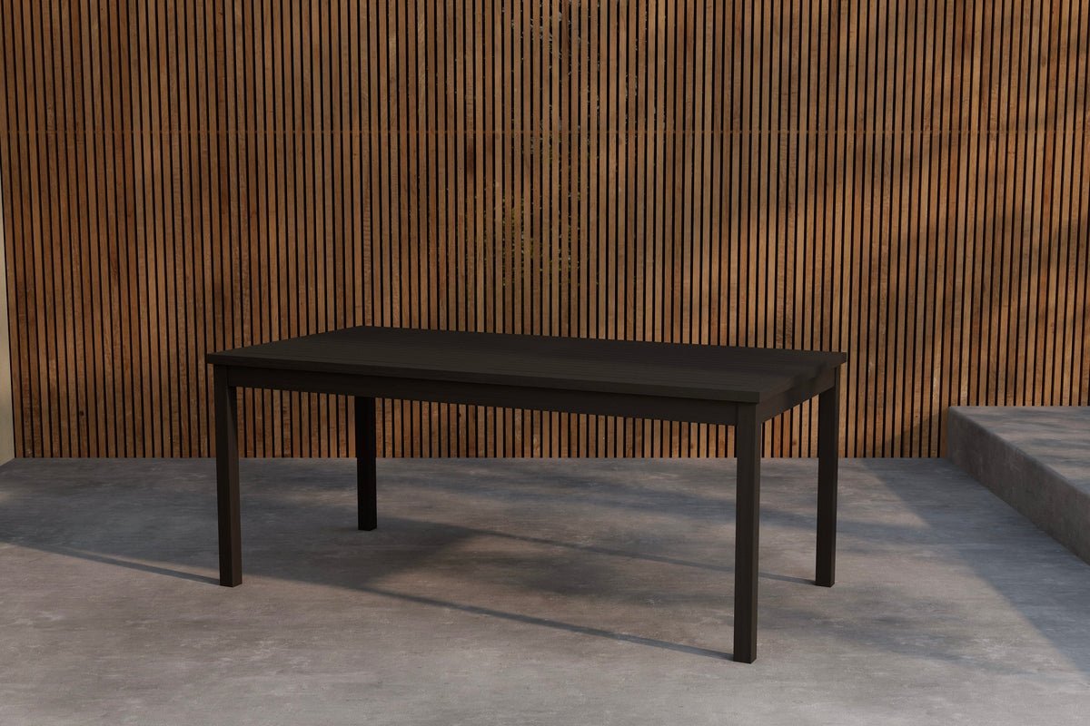 Garten eettafel Lago - 180x90 cm van wit gewassen of zwart teakhout