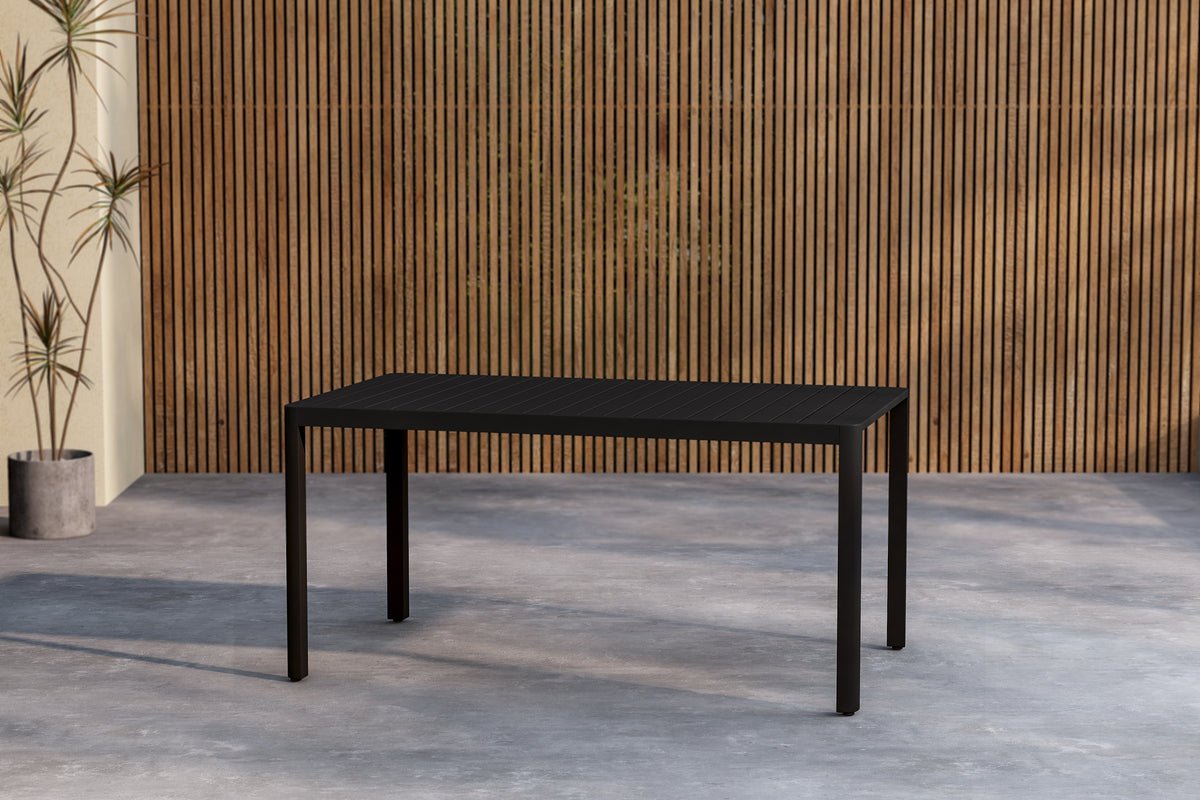 Tuin eettafel Vista - 150x85 cm van aluminium in Beige of Zwart
