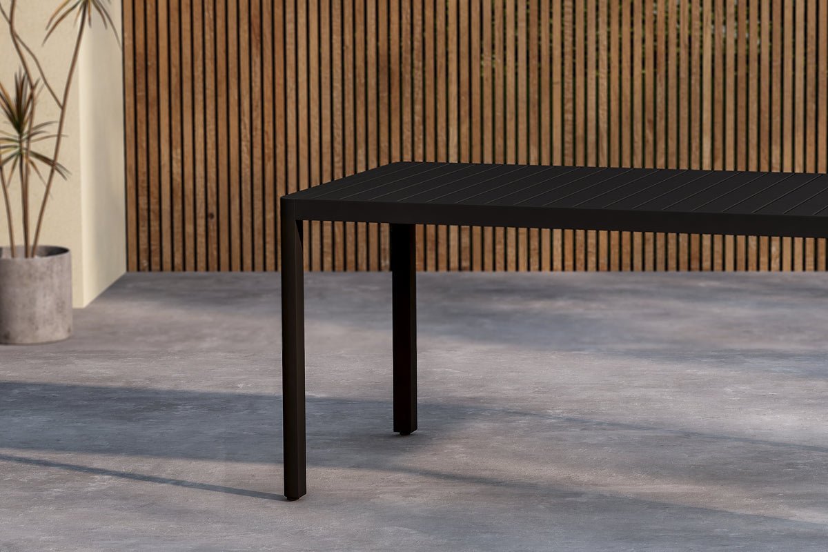 Tuin eettafel Vista - 150x85 cm van aluminium in Beige of Zwart