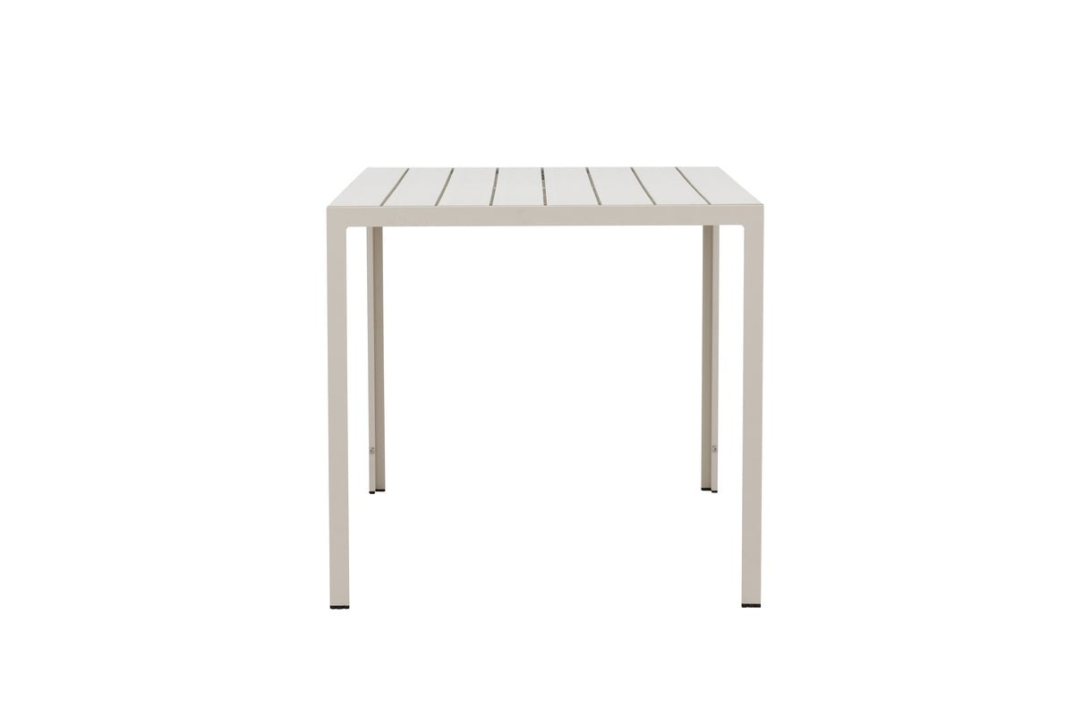 Tuin eettafel Siena - 140x80 cm van aluminium en polywood in Beige of Zwart