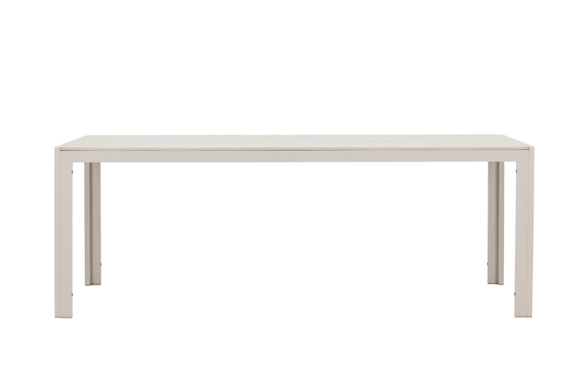 Tuin eettafel Amalfi - 205x90 cm van aluminium en polywood in Beige of Zwart