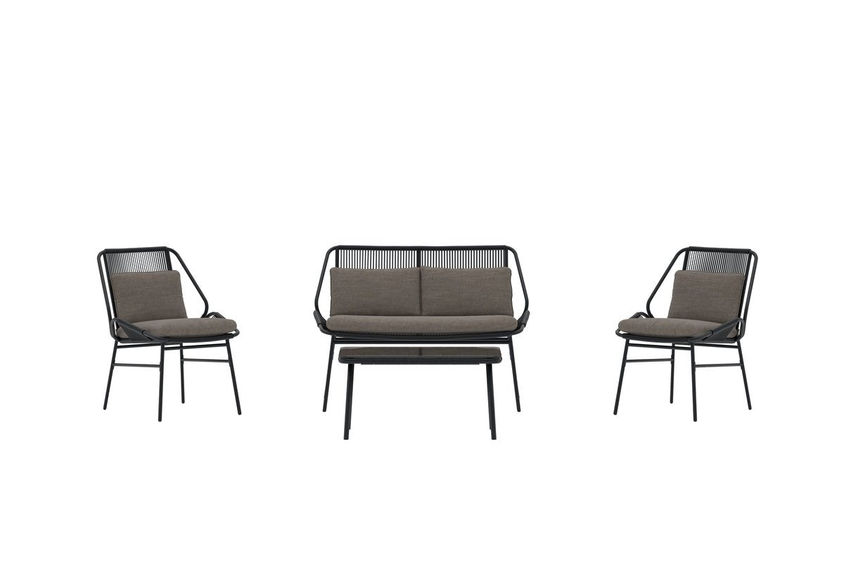 Tuin Loungeset Talora – 4-delige set met stoelen van staal