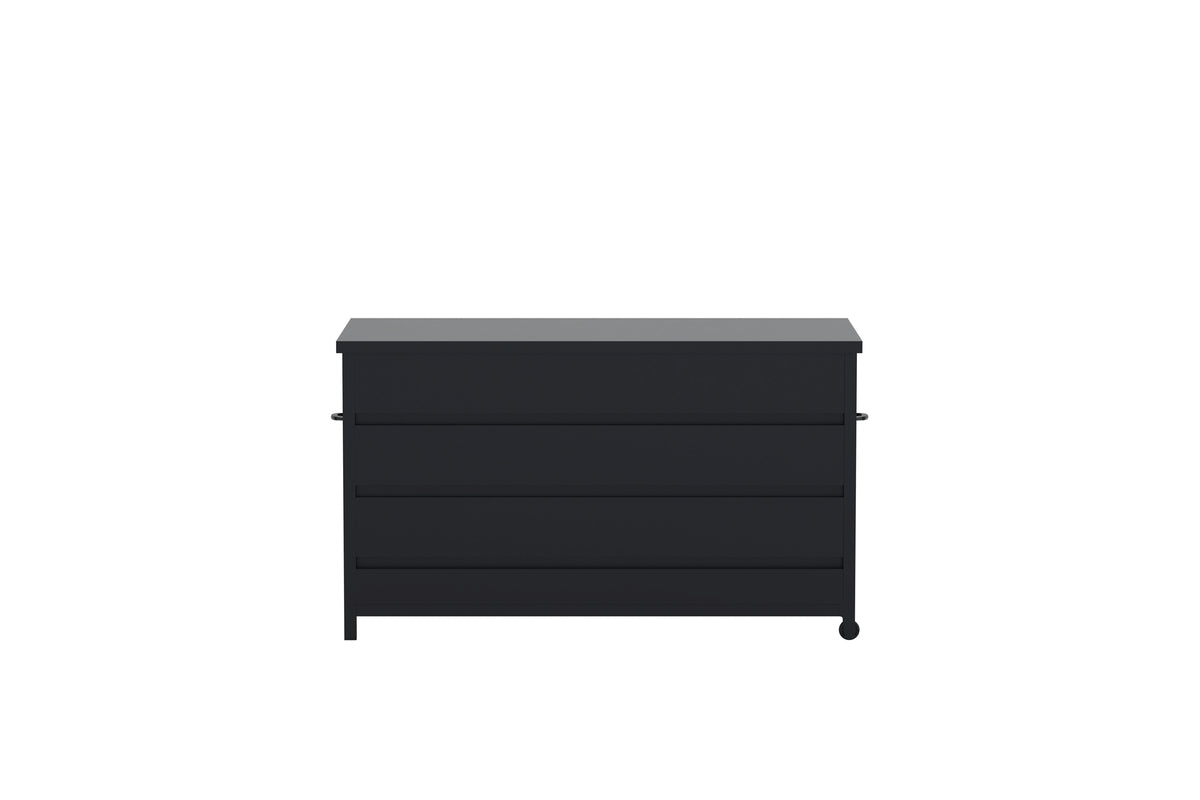 Tuin kussenbox Nessa - Van zwart aluminium