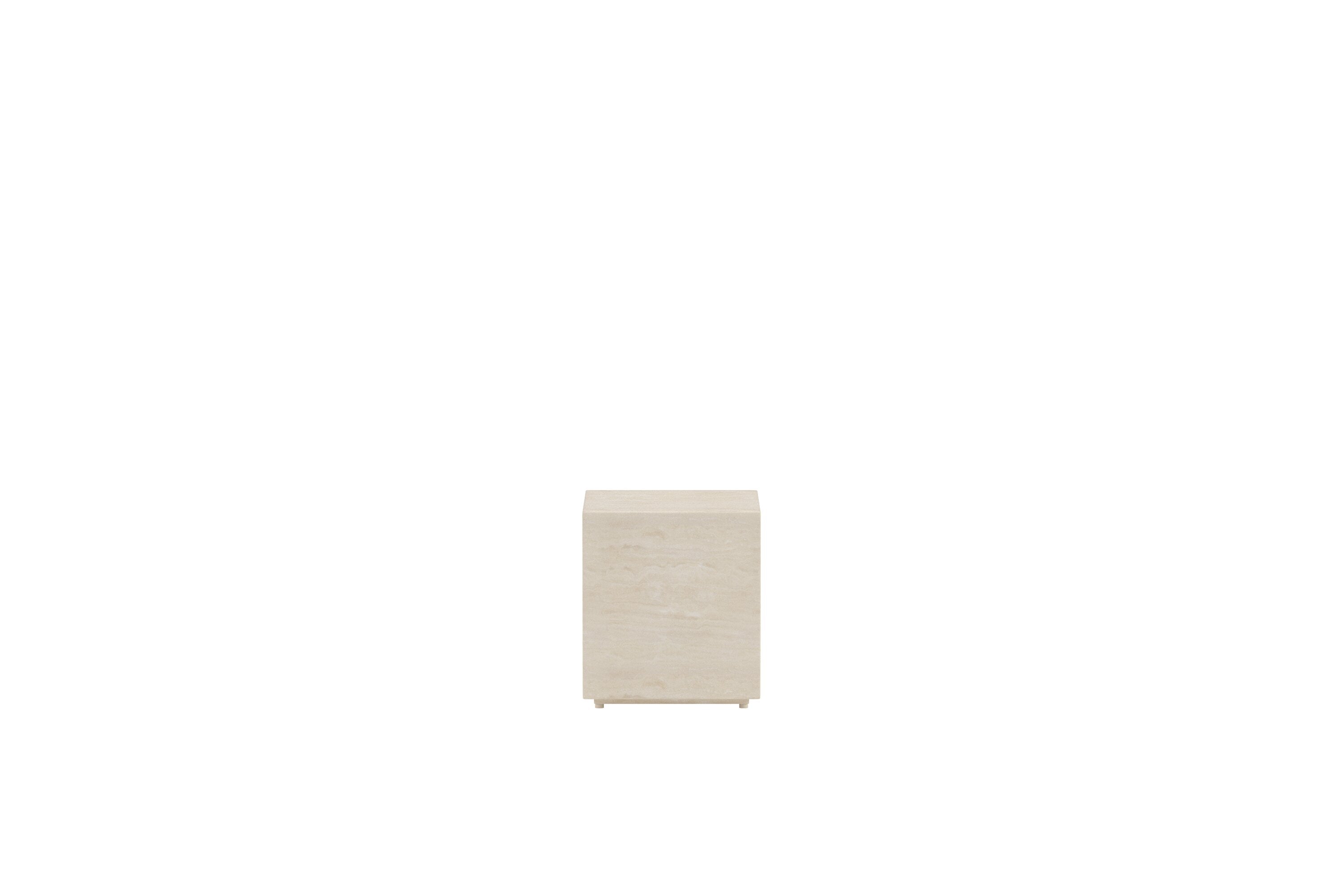 Tuin bijzettafel Quira - in Beige van aluminium en polypropyleen