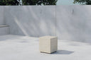 Tuin bijzettafel Quira - in Beige van aluminium en polypropyleen