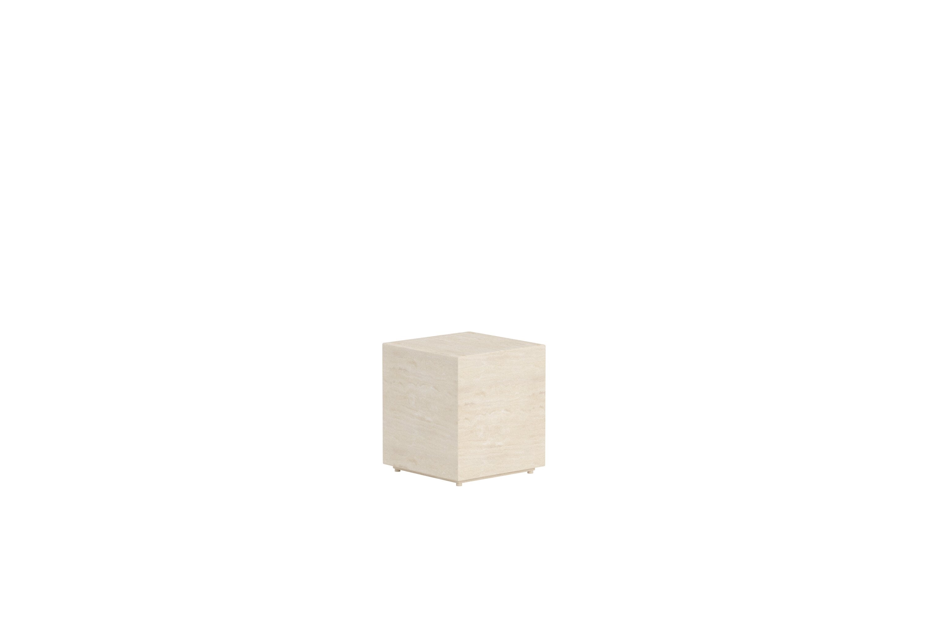 Tuin bijzettafel Quira - in Beige van aluminium en polypropyleen