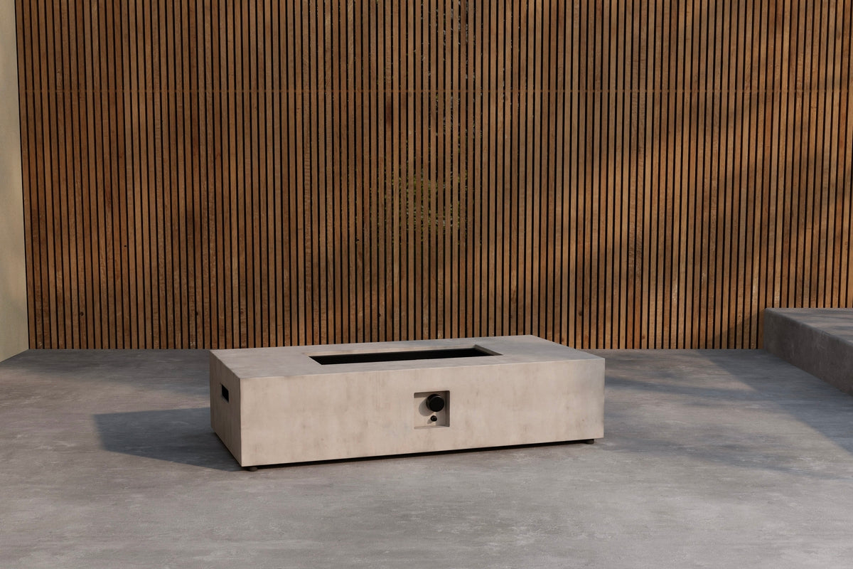 Vuurschaal Ignis - rechthoekige, slanke vorm van vezelcement