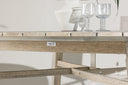 Tuintafel Tovaro - Ronde tuintafel in wit van acaciahout