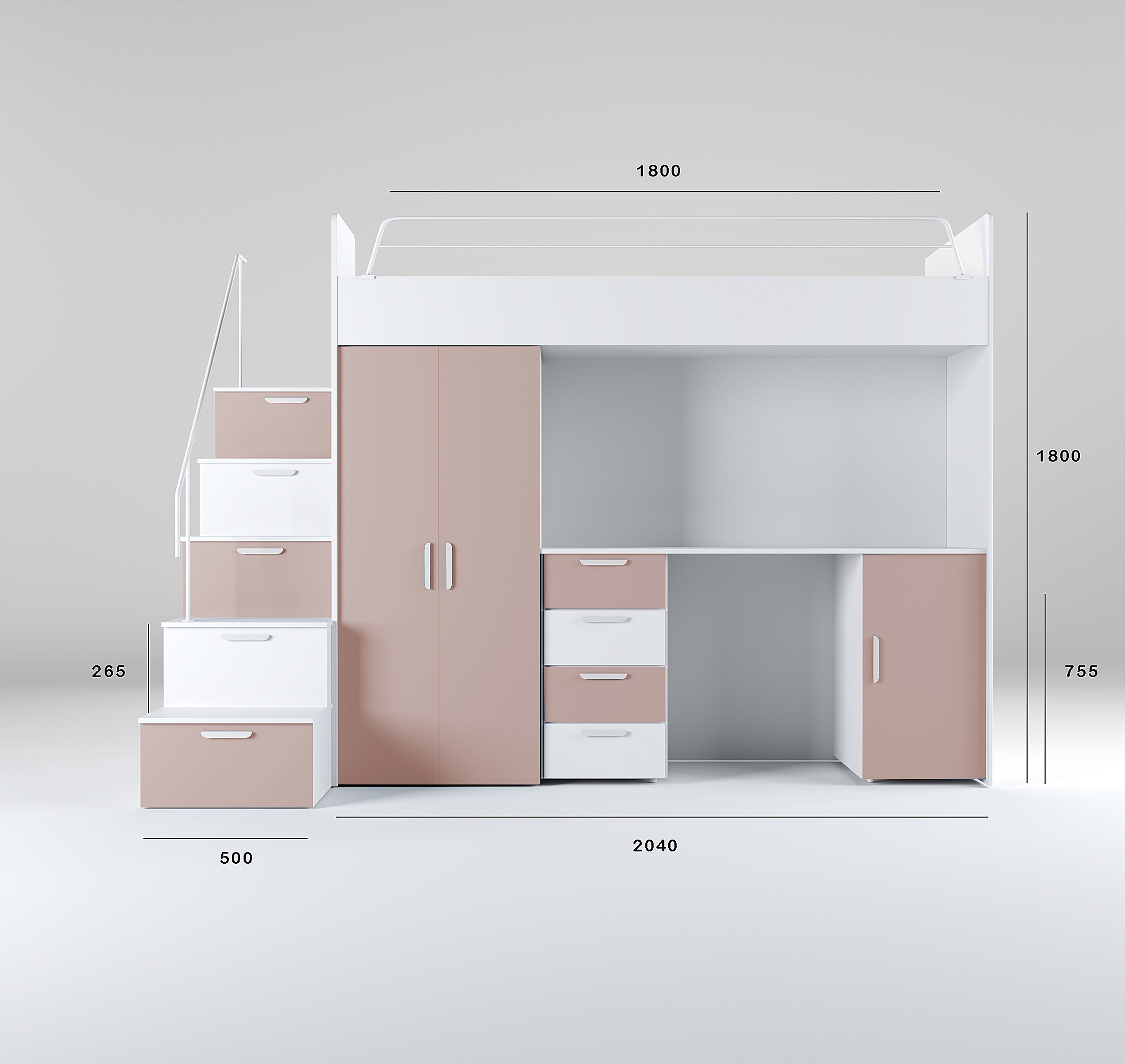 Kinderhoogslaper Dream matte afwerking