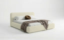 Design gestoffeerd bed Arosa in Bouclé met opbergruimte