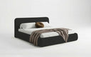 Design gestoffeerd bed Arosa in Bouclé met opbergruimte