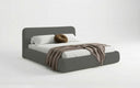 Design gestoffeerd bed Arosa in Bouclé met opbergruimte