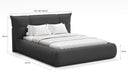 Designer gestoffeerd bed Gioia in Teddystof Bouclé met opbergruimte