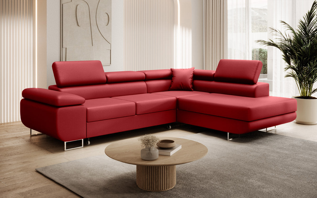 Designer Sofa Aston met slaap- en klapfunctie van kunstleer