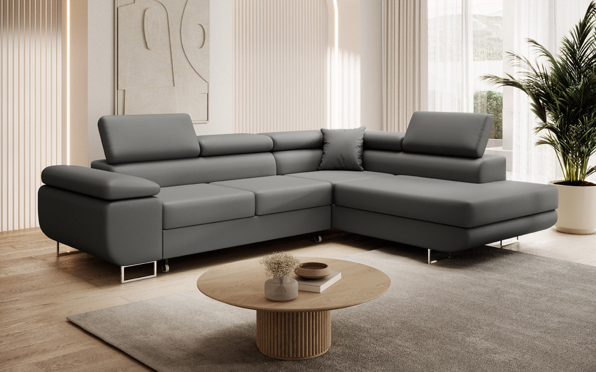 Designer Sofa Aston met slaap- en klapfunctie van kunstleer