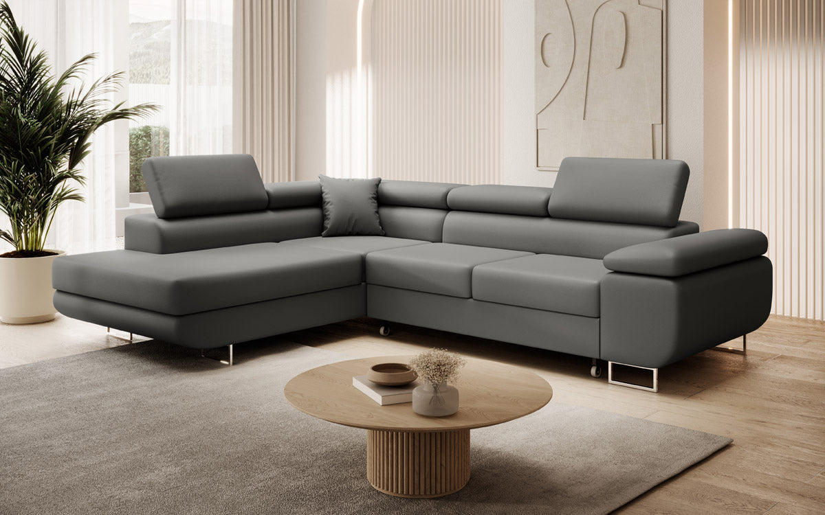 Designer Sofa Aston met slaap- en klapfunctie van kunstleer