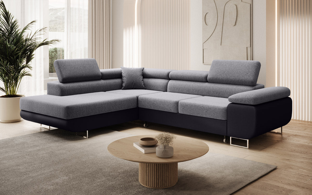 Designer Sofa Aston met slaap- en klapfunctie - stof/kunstleer