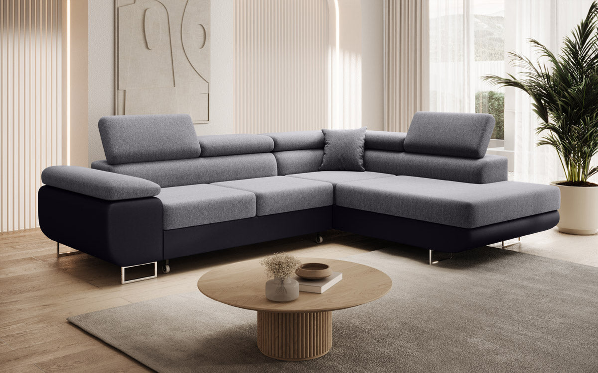 Designer Sofa Aston met slaap- en klapfunctie - stof/kunstleer