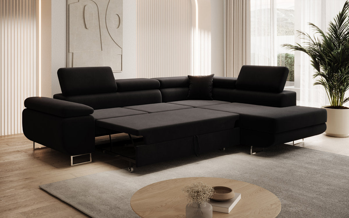 Designer Sofa Aston met slaap- en klapfunctie van kunstleer