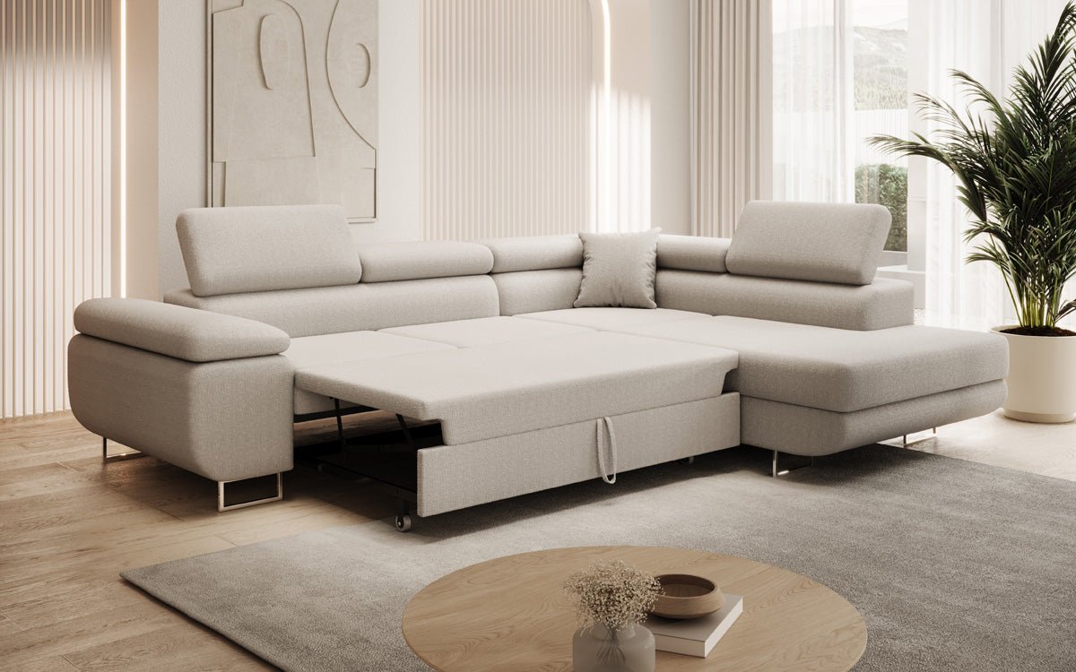 Designer Sofa Aston met slaap- en klapfunctie van Bouclé