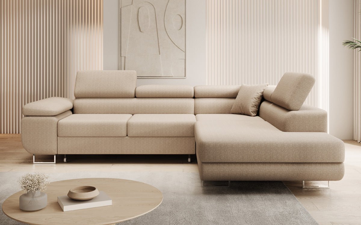 Designer Sofa Aston met slaap- en klapfunctie van Bouclé