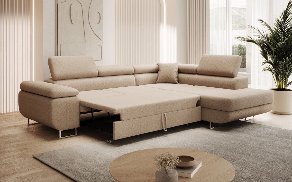 Designer Sofa Aston met slaap- en klapfunctie van Bouclé
