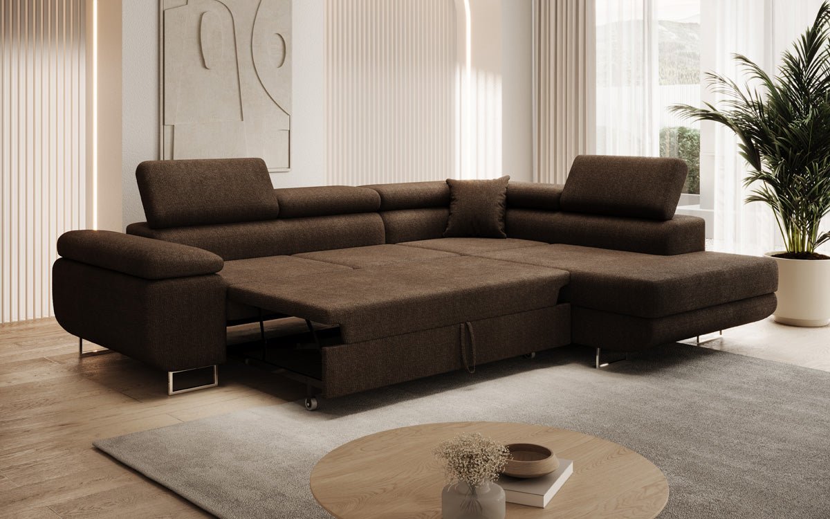 Designer Sofa Aston met slaap- en klapfunctie van Bouclé