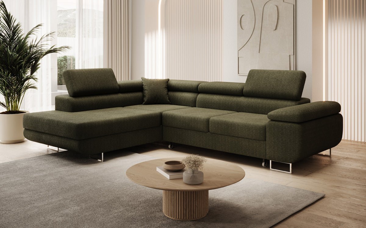 Designer Sofa Aston met slaap- en klapfunctie van Bouclé