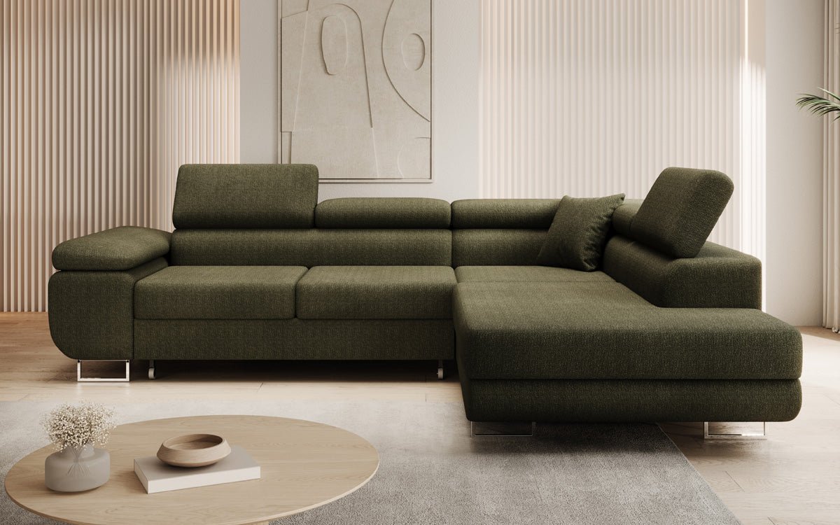 Designer Sofa Aston met slaap- en klapfunctie van Bouclé