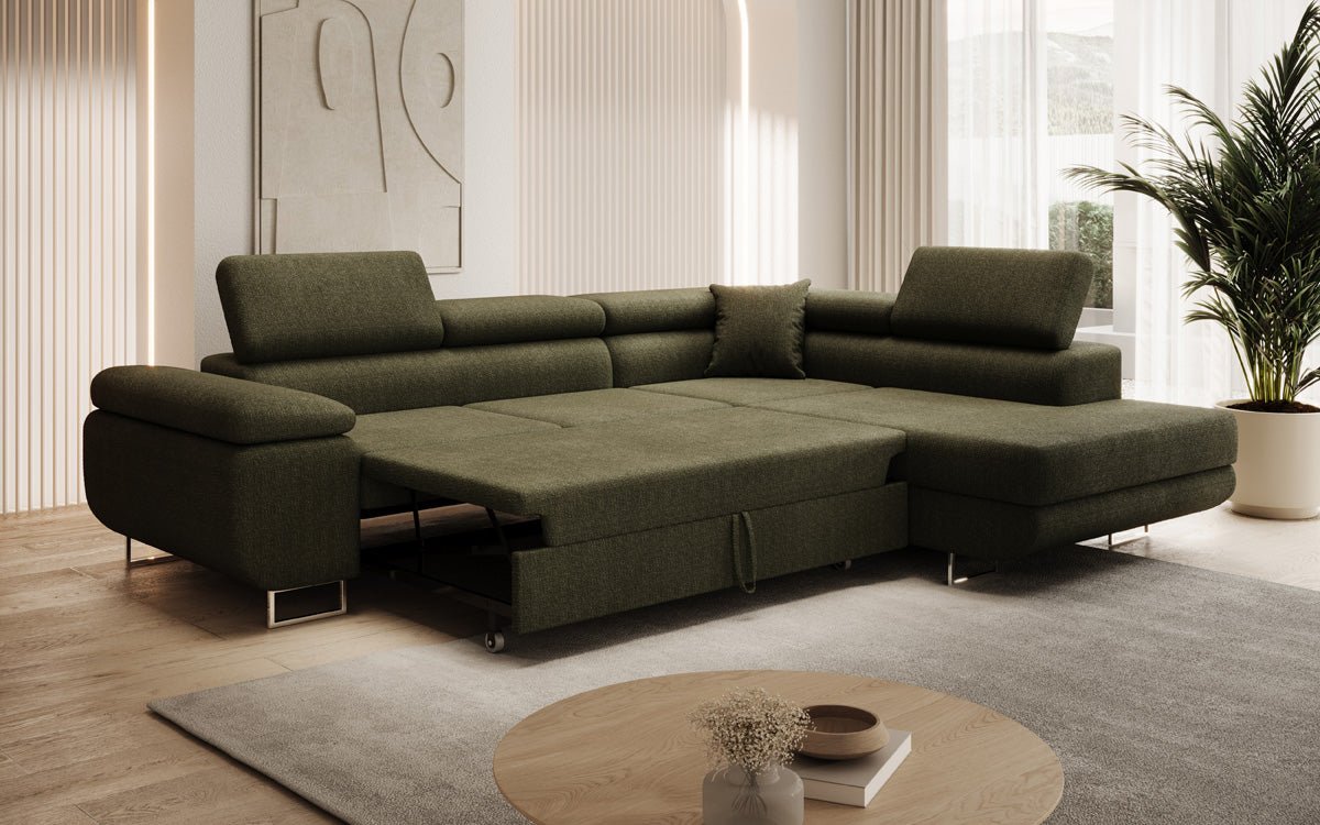 Designer Sofa Aston met slaap- en klapfunctie van Bouclé