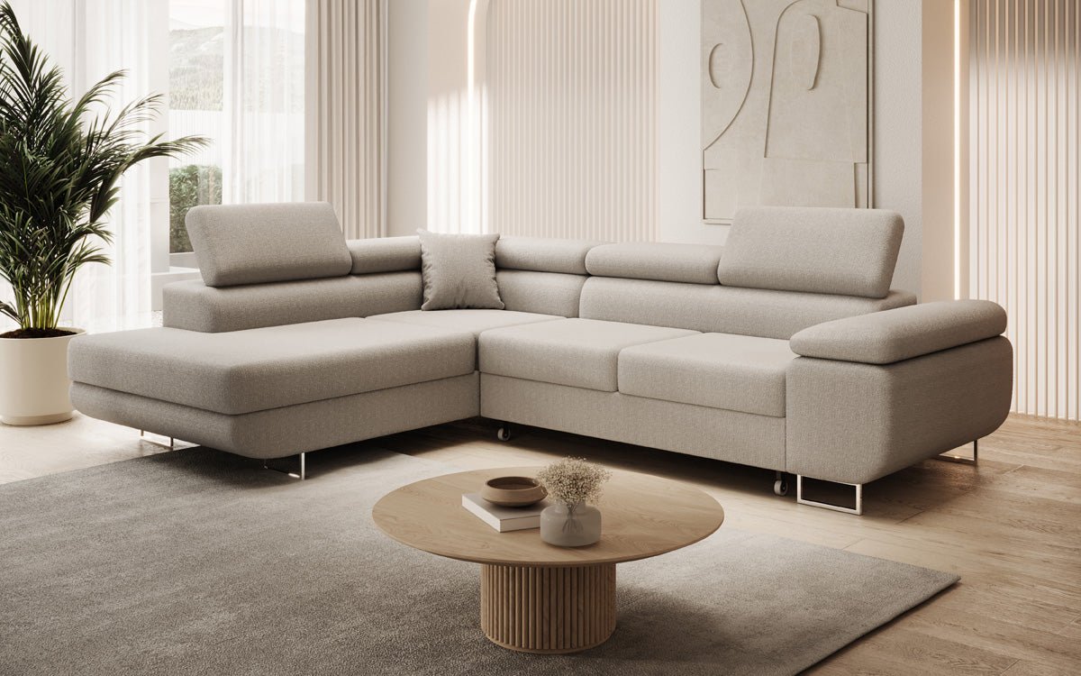 Designer Sofa Aston met slaap- en klapfunctie van Bouclé