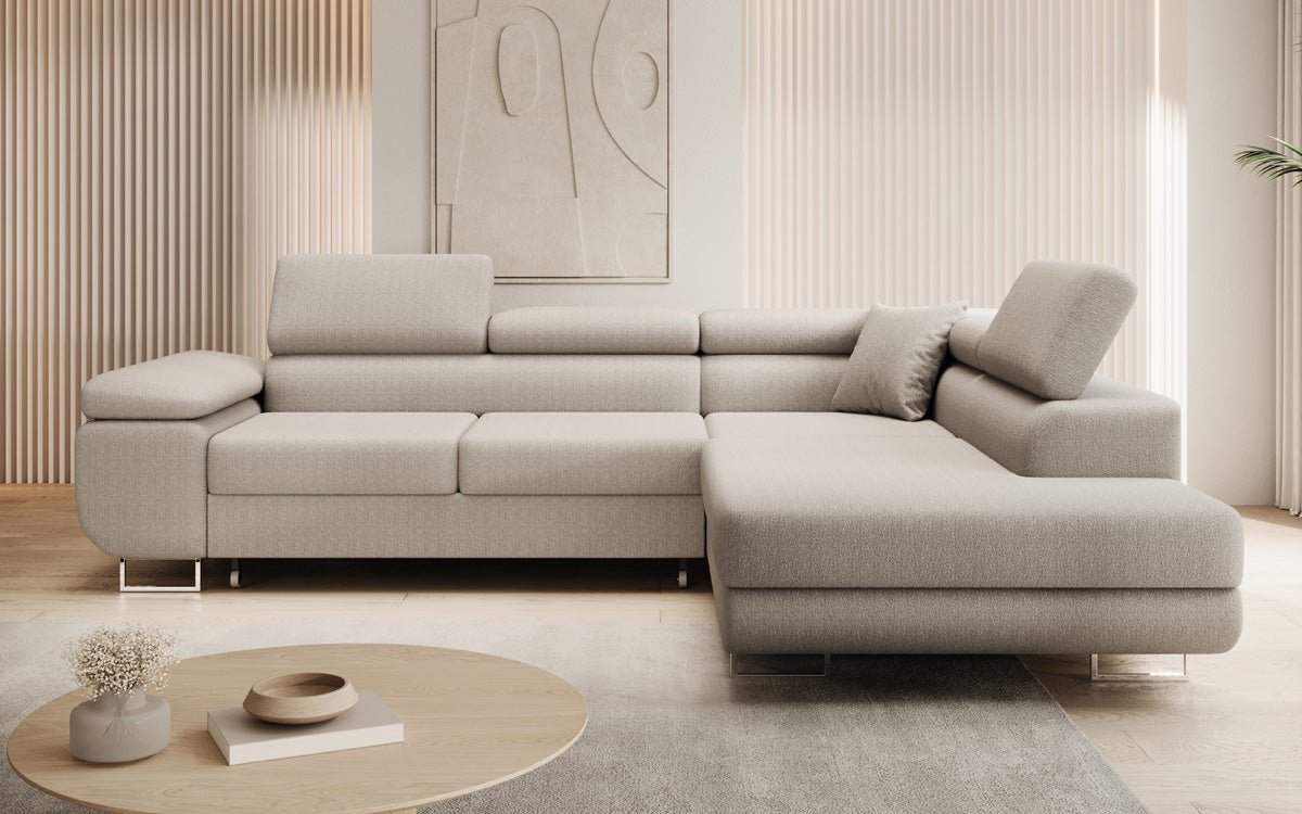 Designer Sofa Aston met slaap- en klapfunctie van Bouclé