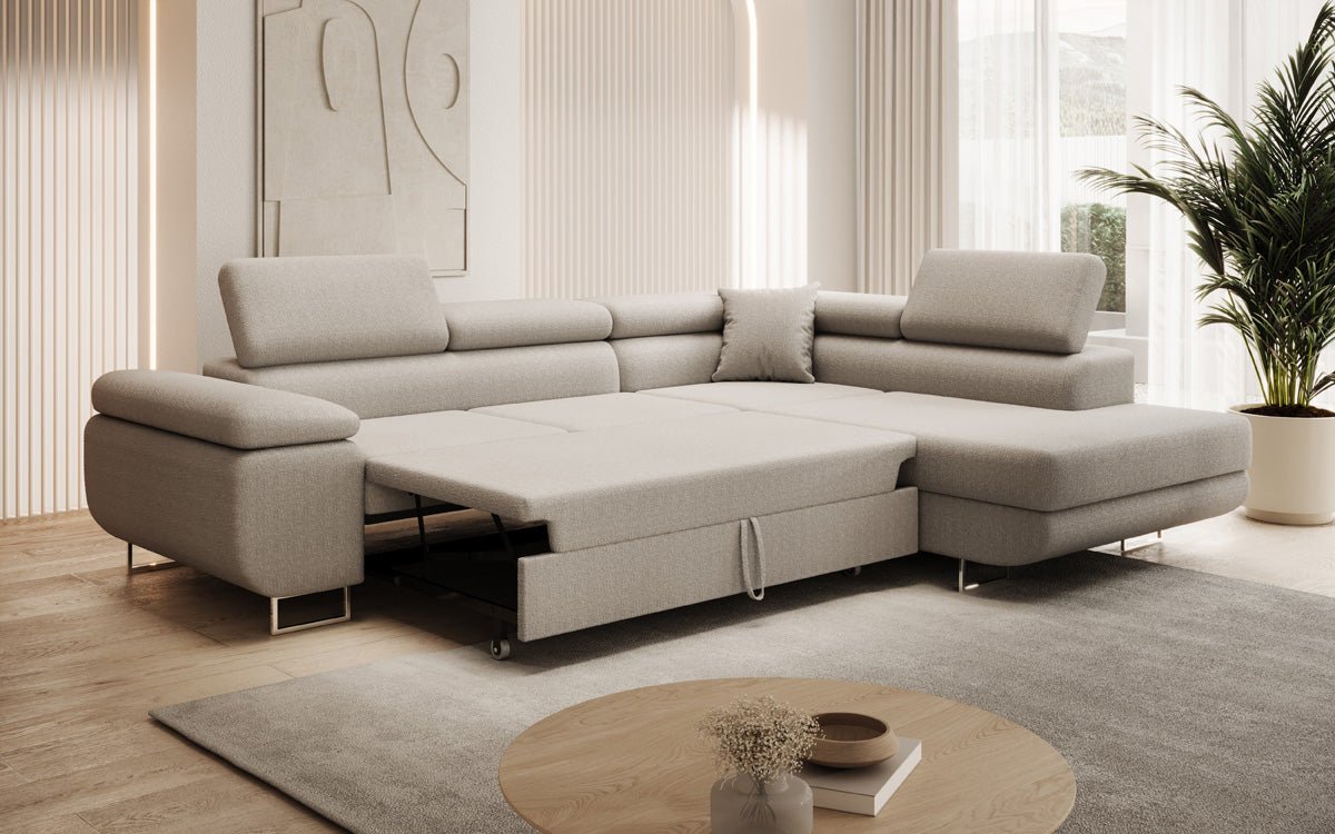 Designer Sofa Aston met slaap- en klapfunctie van Bouclé