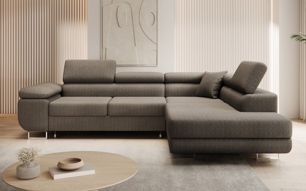 Designer Sofa Aston met slaap- en klapfunctie van Bouclé