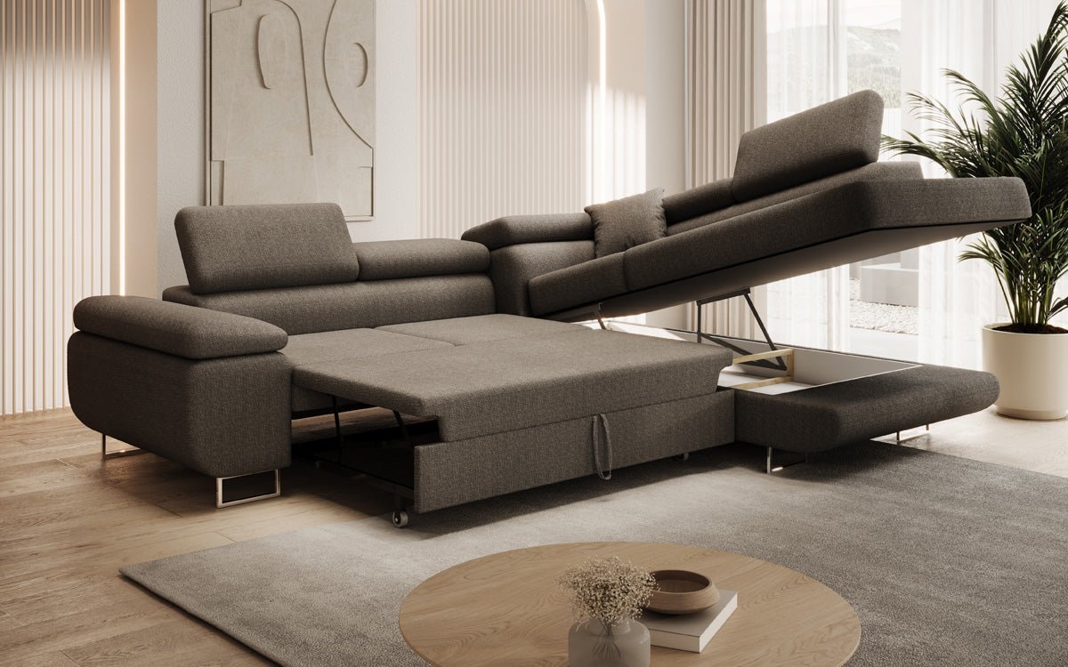 Designer Sofa Aston met slaap- en klapfunctie van Bouclé