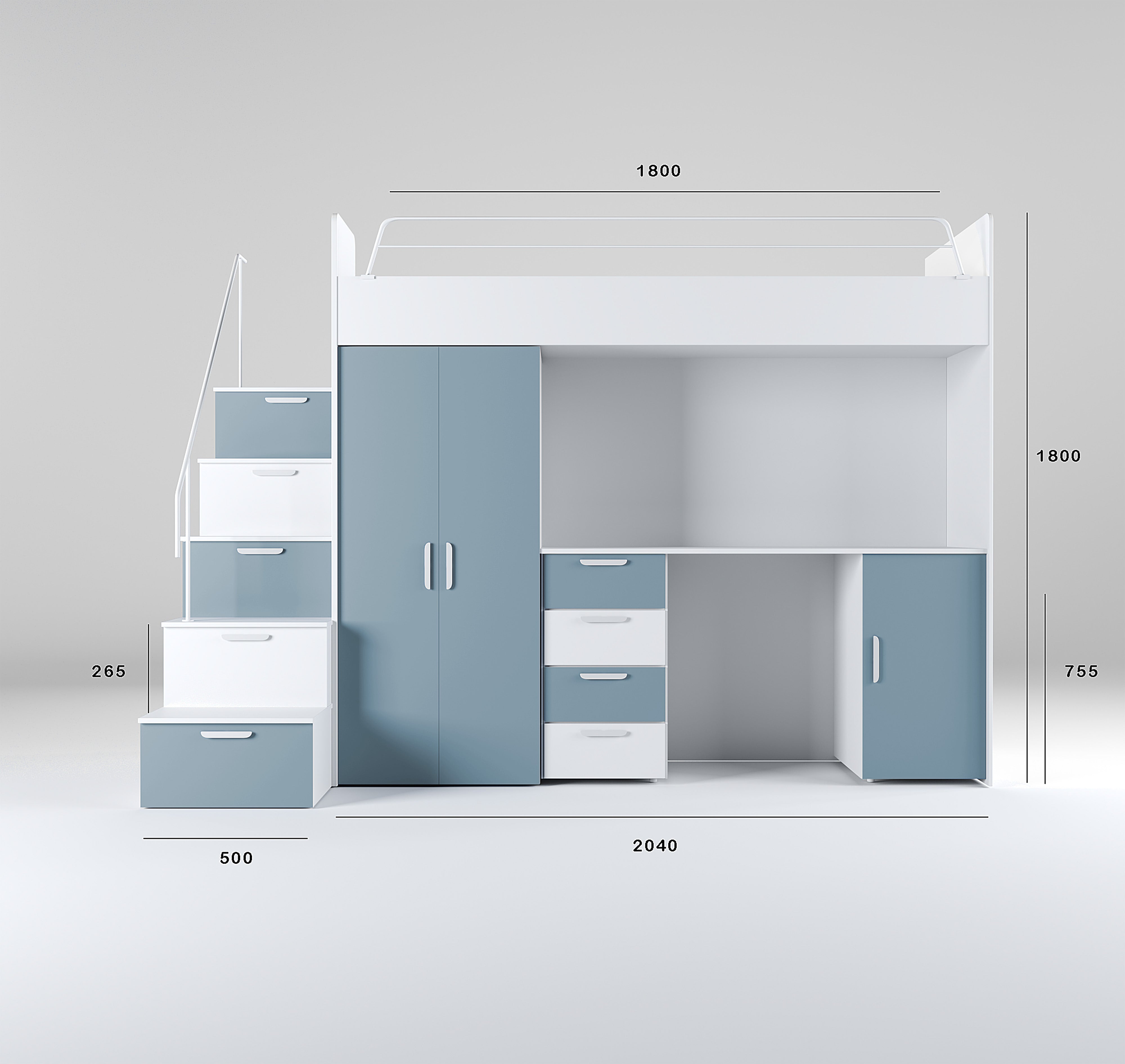 Kinderhoogslaper Dream matte afwerking