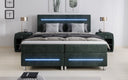 Boxspringbed Sejour met LED in Ribstof