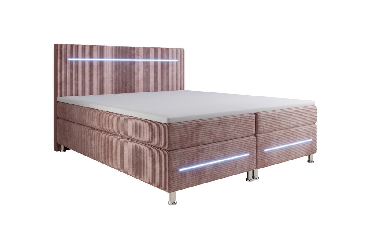 Boxspringbed Sejour met LED in Ribstof
