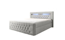 Boxspringbett Menzogna Bouclé met LED en opbergruimte (2 laden)