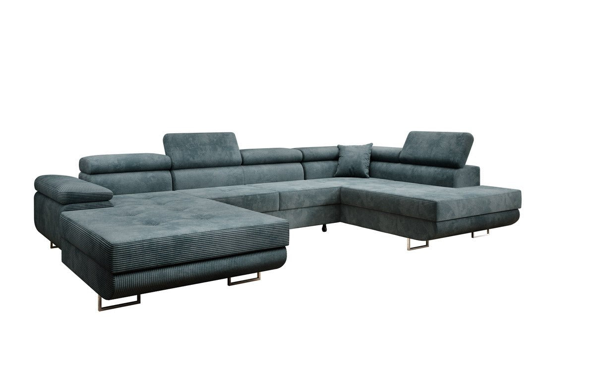 Designer Sofa Lago met slaap- en klapfunctie in corduroy