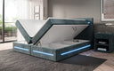 Boxspringbed Lara met opbergruimte en LED in Ribstof