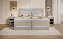 Boxspringbed Minera met LED, USB en opbergruimte