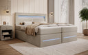 Boxspringbed Minera met LED, USB en opbergruimte