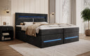 Boxspringbed Minera met LED, USB en opbergruimte