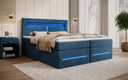 Boxspringbed Minera met LED, USB en opbergruimte
