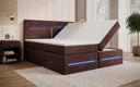 Boxspringbed Minera met LED, USB en opbergruimte
