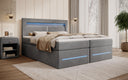 Boxspringbed Minera met LED, USB en opbergruimte