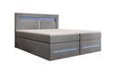 Boxspringbed Minera met LED, USB en opbergruimte