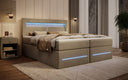 Boxspringbed Minera met LED, USB en opbergruimte